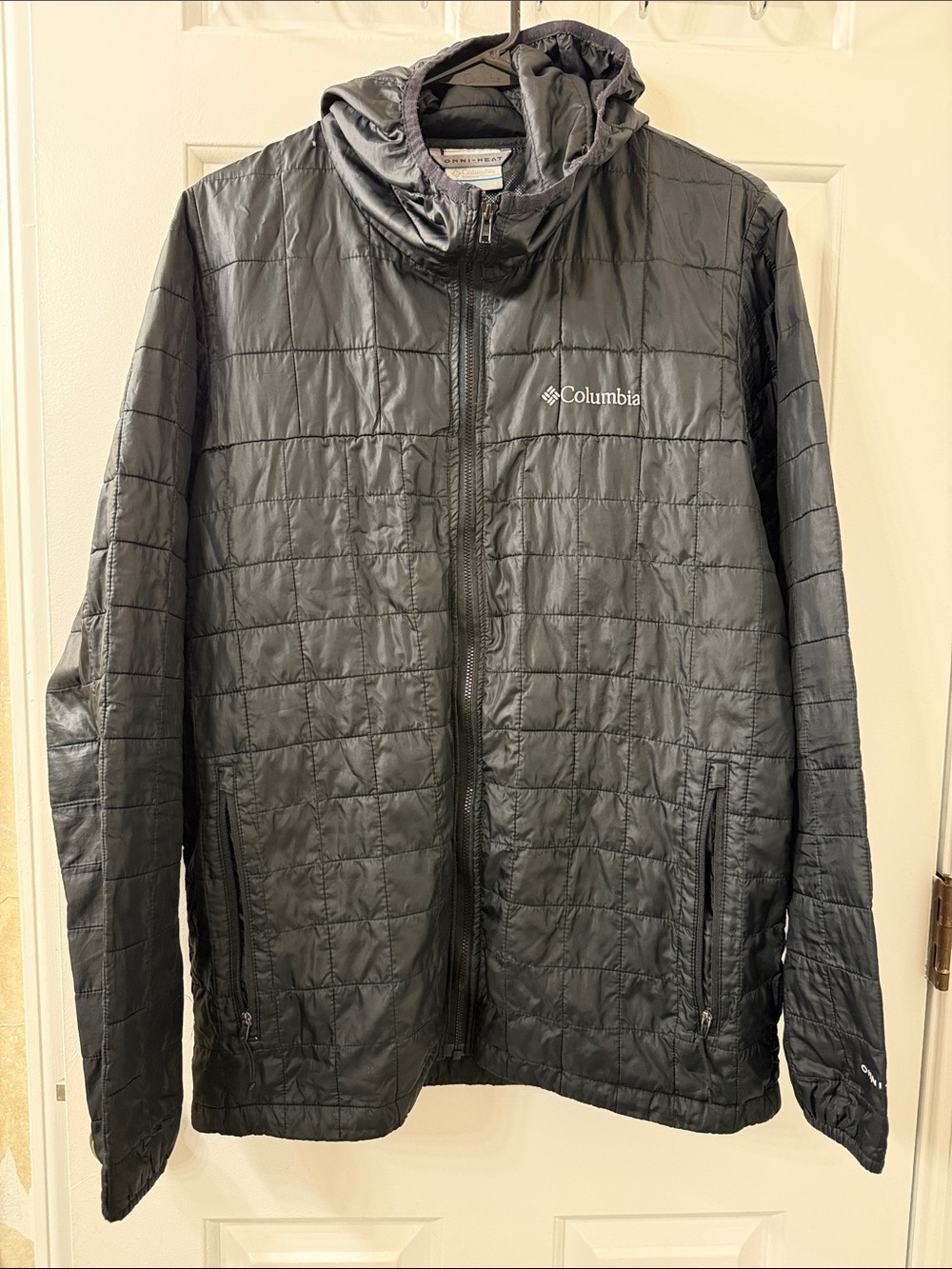 Columbia Men's Black Quilted Hooded Puffer Jacket